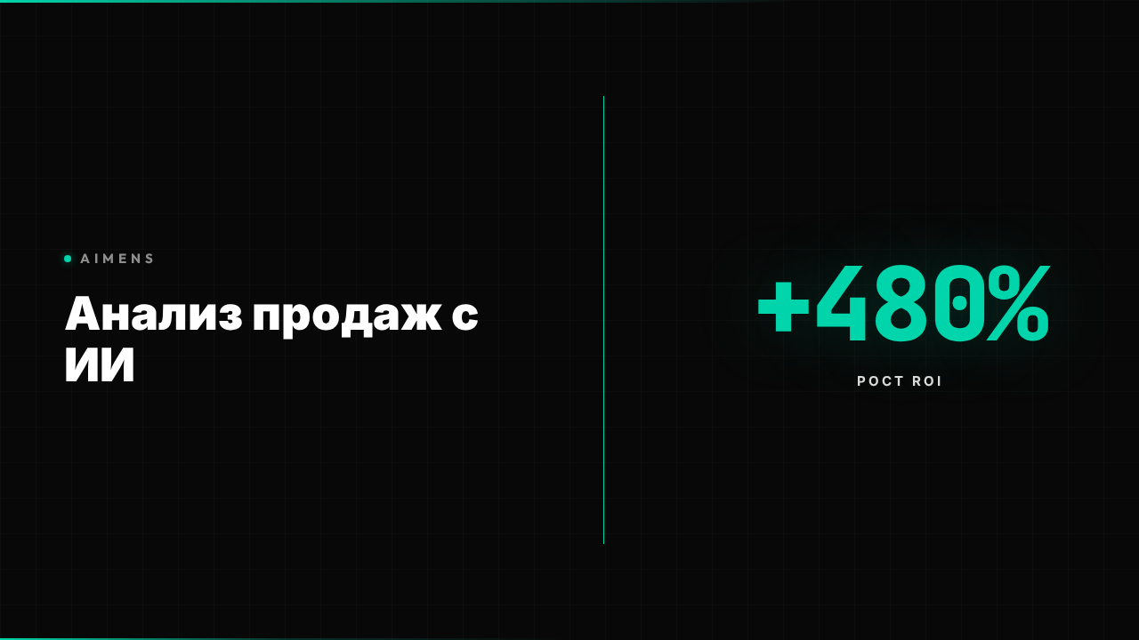 Автоматизация анализа продаж: ROI +480% в 2026