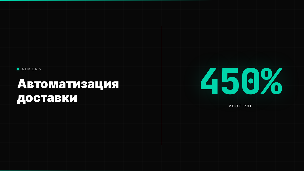 Автоматизация службы доставки: ROI +450% в 2026