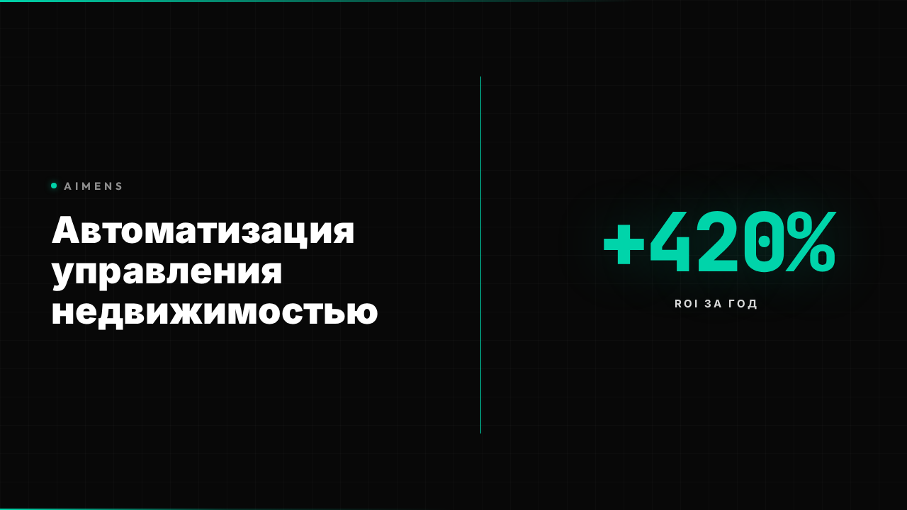 Автоматизация управления недвижимостью: ROI +420% 2026