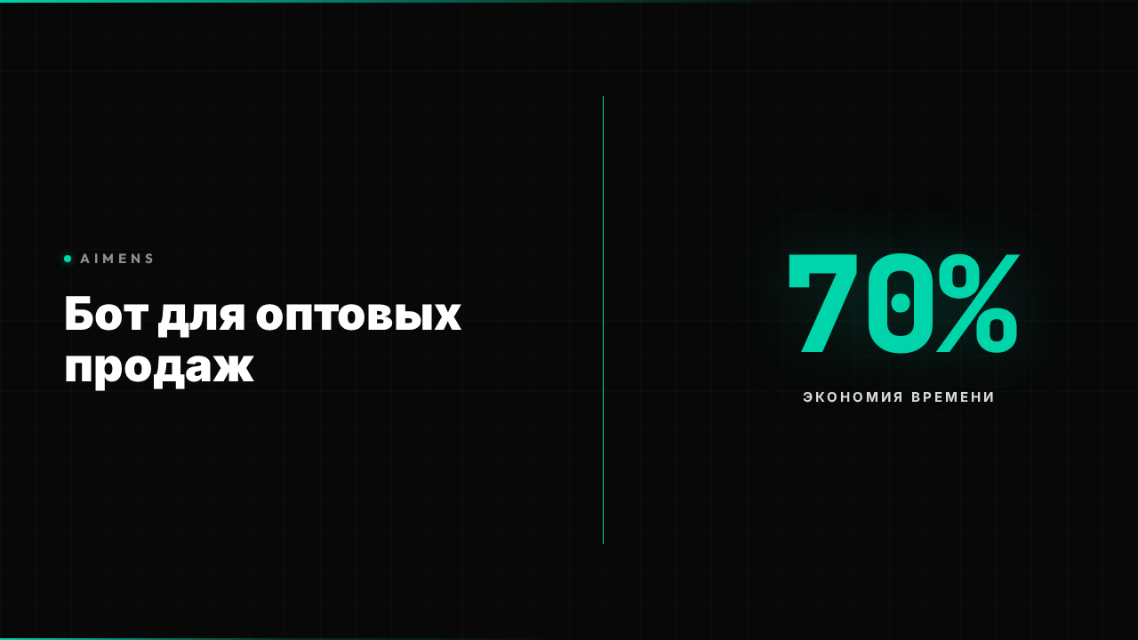 Бот для автоматизации оптовых продаж B2B с интеграцией складских систем