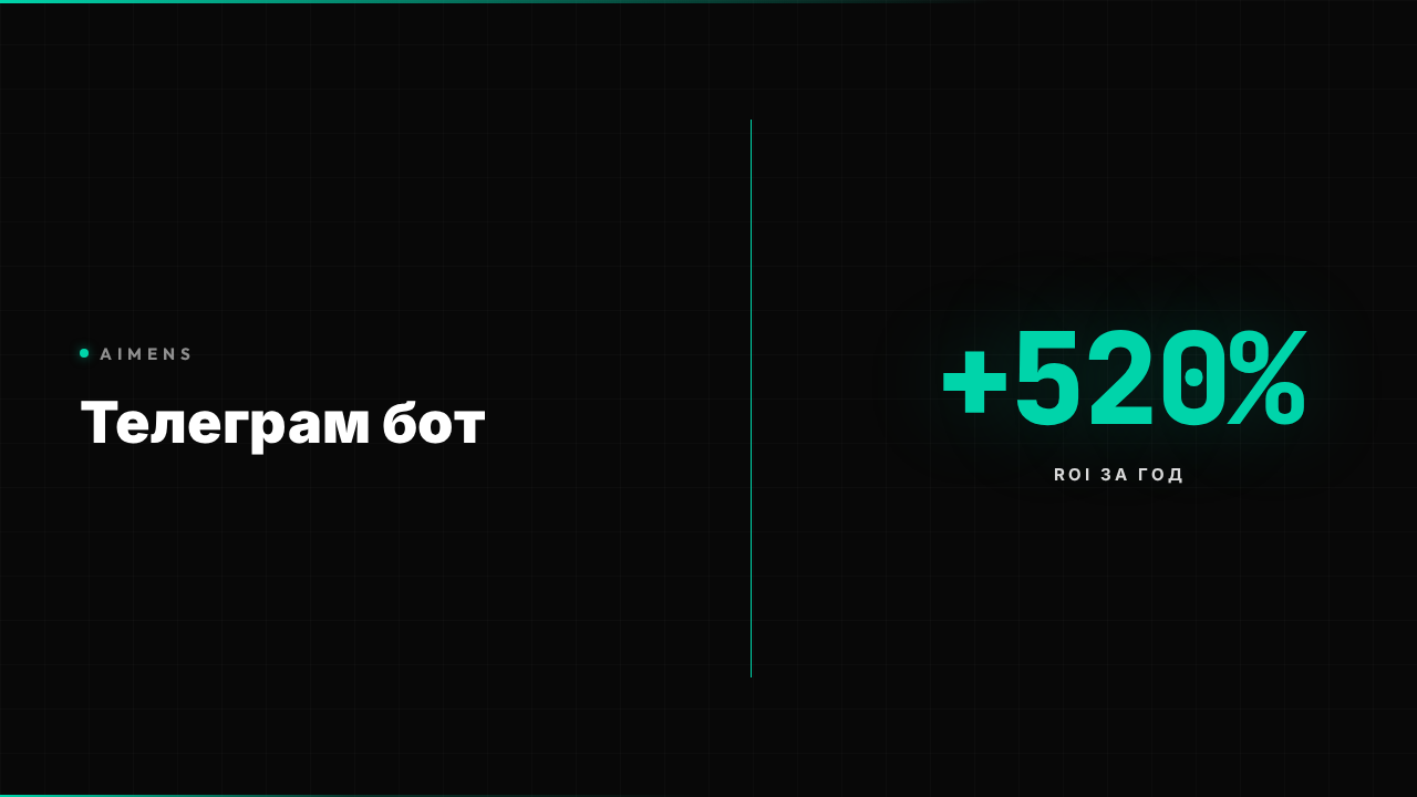Чат-бот для Telegram - создание и внедрение с ROI +520%