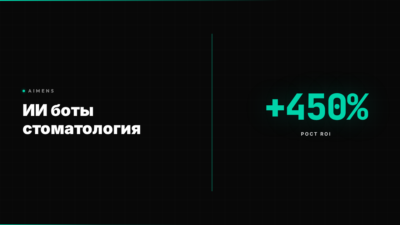 ИИ боты для стоматологии: ROI +450% в 2026