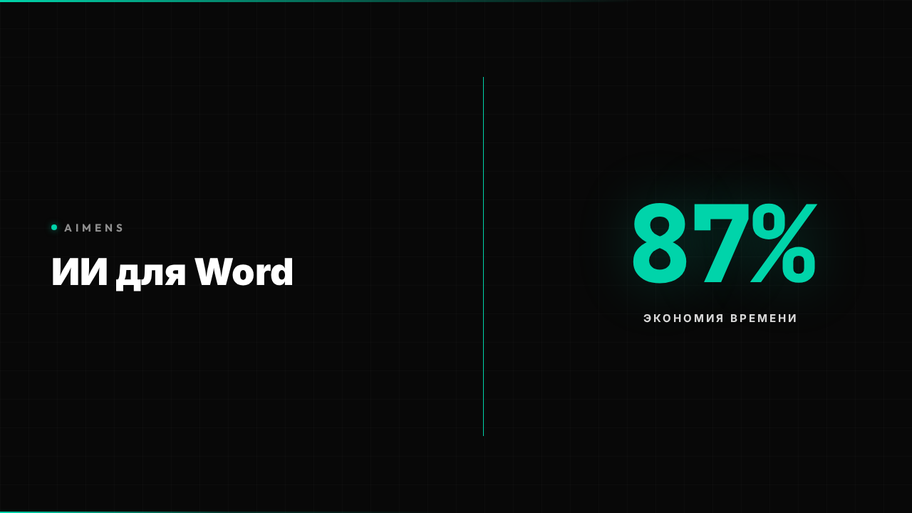 ИИ для Word документов: экономия 87% времени 2026