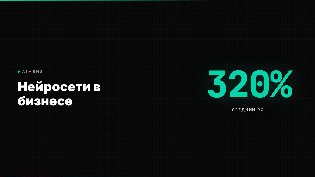 Нейросеть для бизнеса: внедрение и ROI в 2026