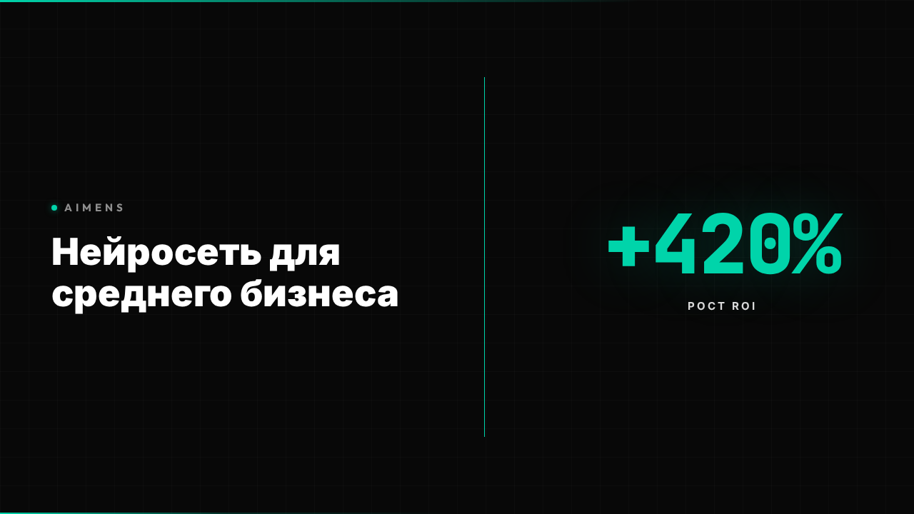 Нейросеть для среднего бизнеса: ROI +420% в 2026